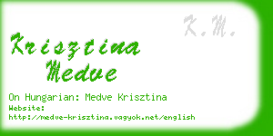 krisztina medve business card